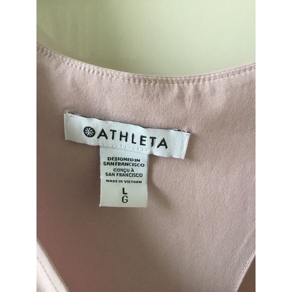 Athleta Swing Forward Pleated Mauve Tank New with Tags Size L - Picture 5 of 6